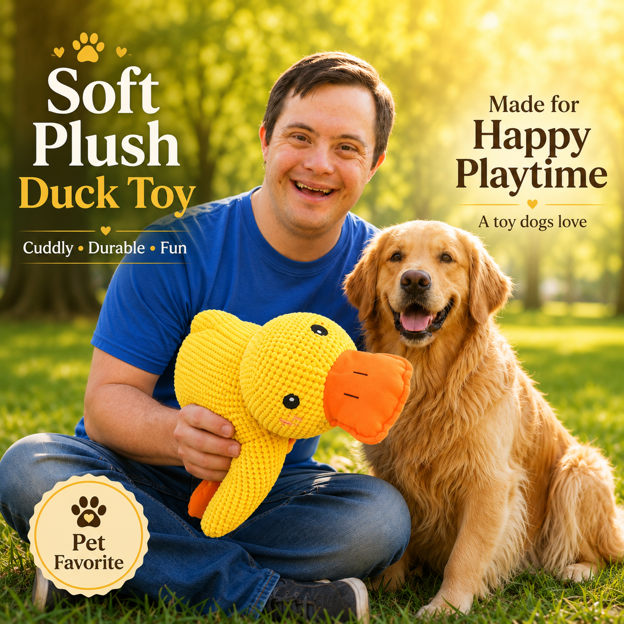 The Calming Handmade Duck Toy for dogs