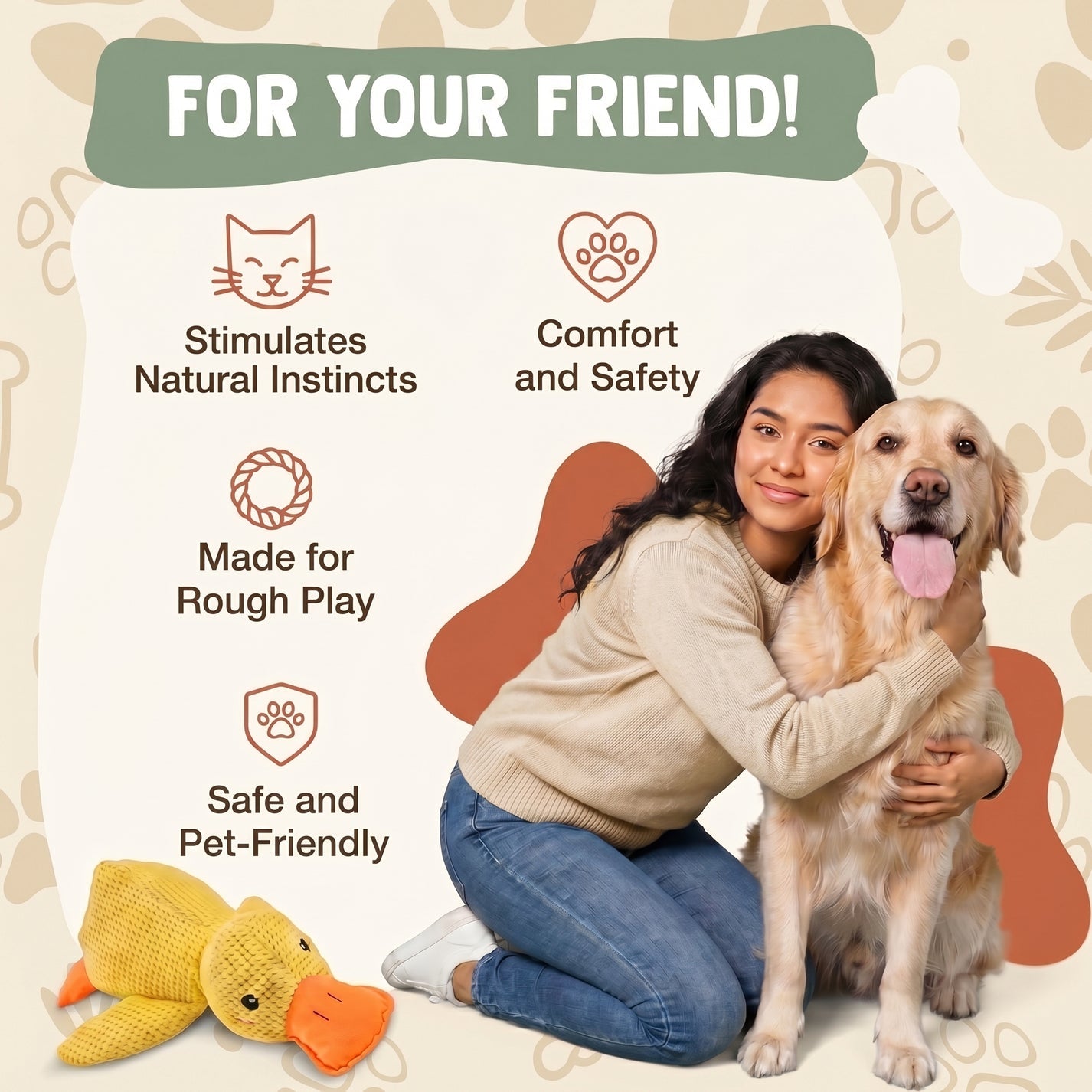 The Calming Duck Toy for dogs